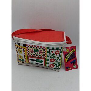 American Studios Soft Side Cooler Lunch Picnic Tote  Flowers Garden Vintage